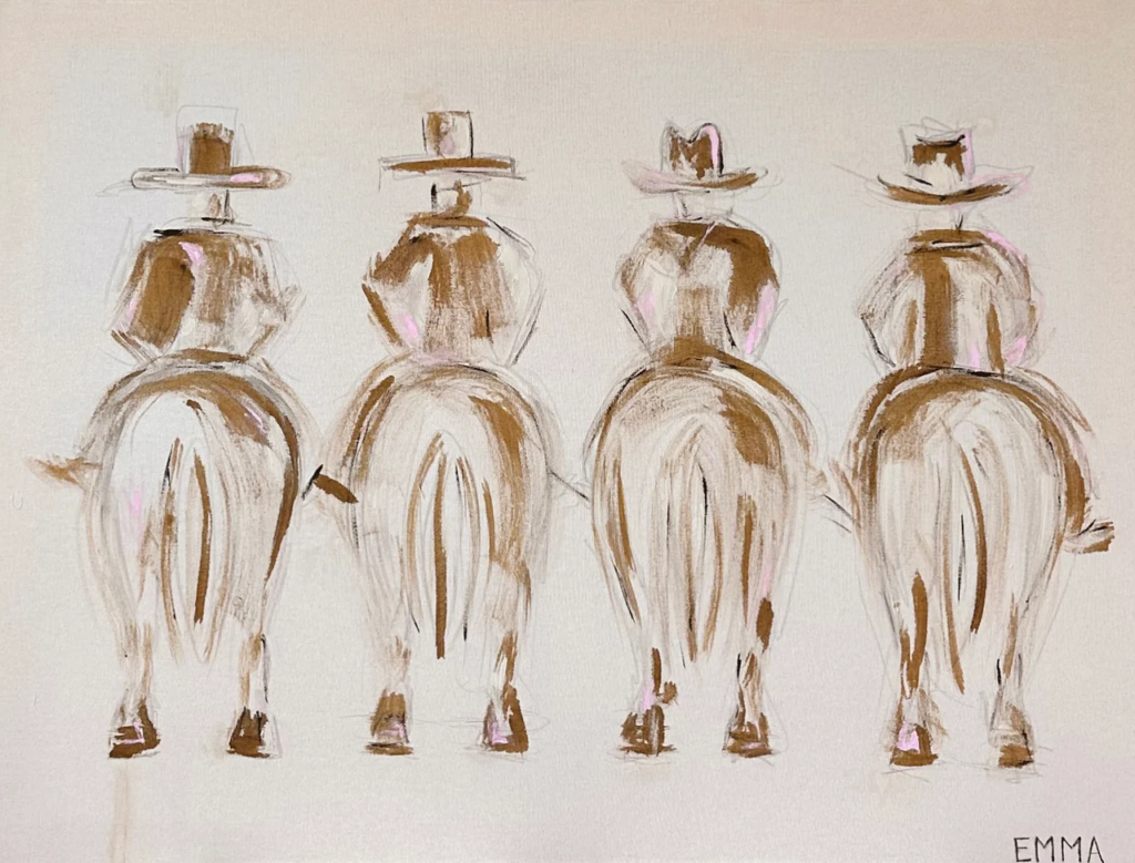 Emma Katherine Cowtown Cowboys Print ($150)