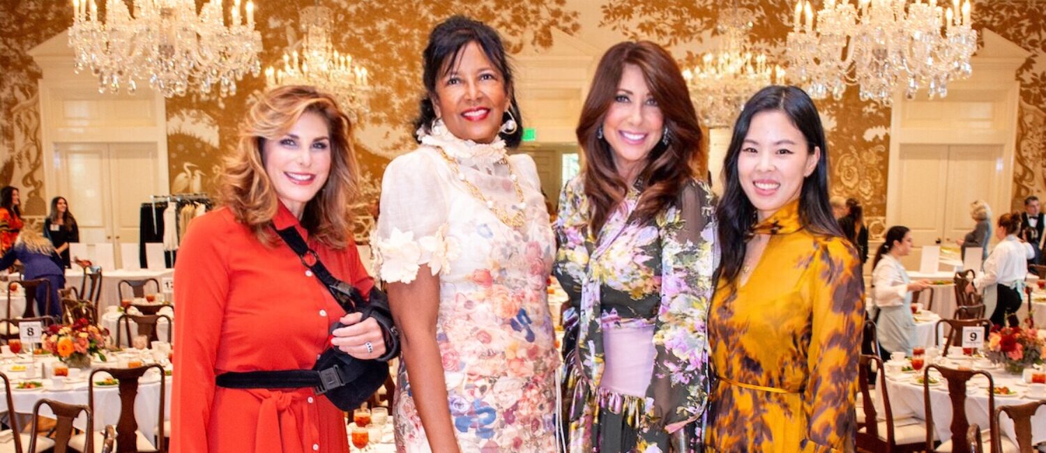 Event Co-Chairs Cynthia Wolff, Paige Cawthon, League President Heidi Rockecharlie and Designer Christy Lynn Celebrate a job well done at The Houston Symphony League Fall Membership Luncheon (1)