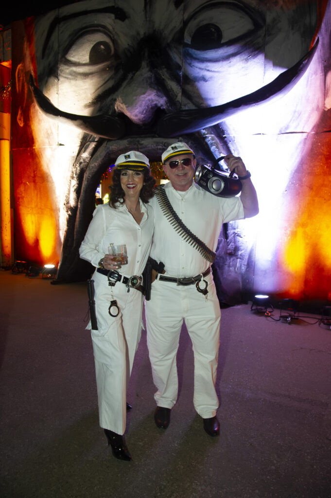 Franny Koelsch Jeffries & John Jeffries at the 2024 Orange Show Gala: DaliDada (Photo by Bill Stafford)