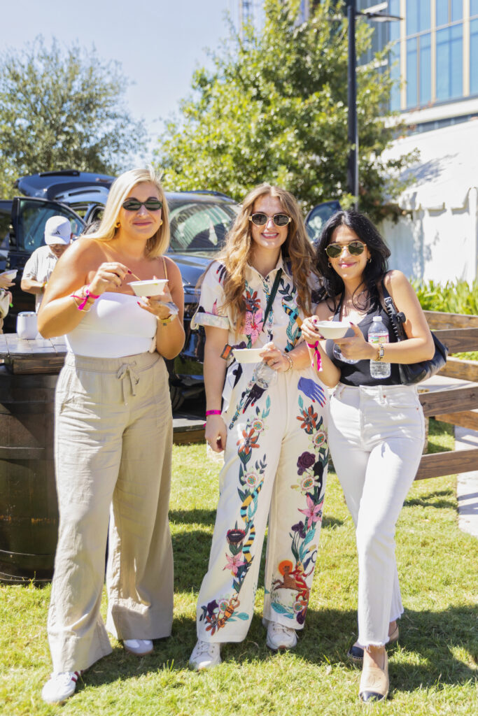 Guests enjoying bites at the Houston Chefs for Farmers extravaganza. (Photo by Maritere Casillas-Rice)