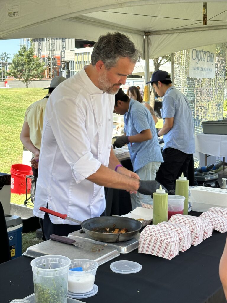 Taco al Pastor chef working at the Houston Chefs for Farmers festival. (Photo by Shelby Hodge)