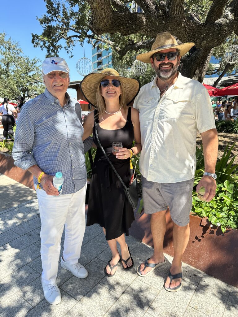 Shafik Rifaat, Erin Hicks, Chef Bryan Caswell at the Houston Chefs for Farmers festival. (Photo by Shelby Hodge)