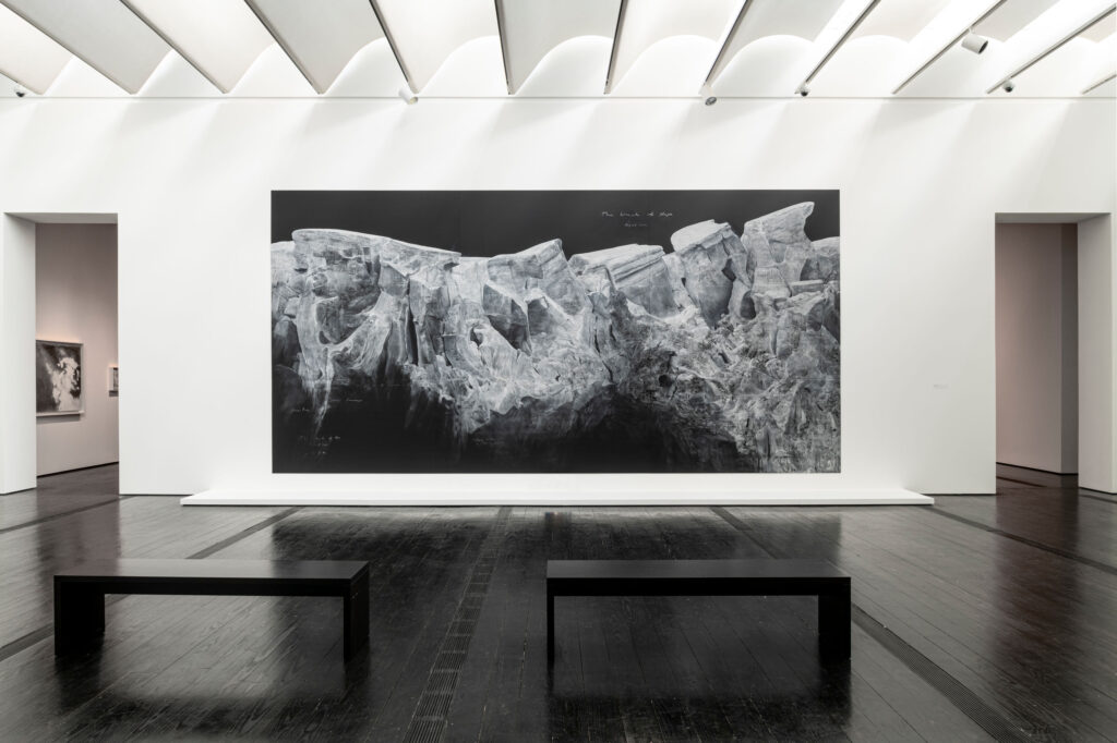 Tacita Dean's "The Wreck of Hope" (2022), shown in an installation view of "Tacita Dean: Blind Folly" at The Menil Collection in Houston. (Photo by Paul Hester, courtesy The Menil Collection)