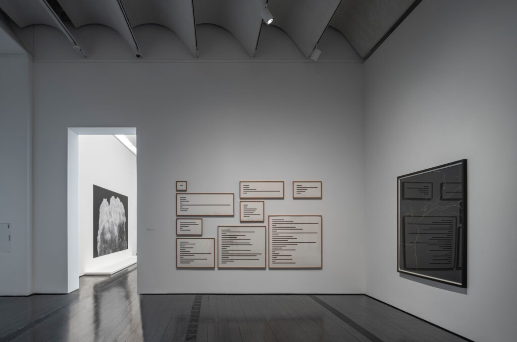 An installation view of "Tacita Dean: Blind Folly" at The Menil Collection in Houston. (Photo by Paul Hester, courtesy The Menil Collection)