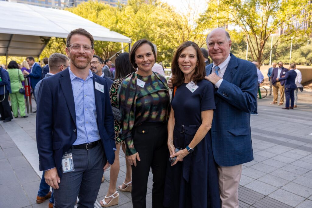 Jesse Dickerman, Sarah Labowitz, Jill Jewett, Dunham Jewett at the Houston Parks Board annual luncheon (Photo by Jenny Antill)