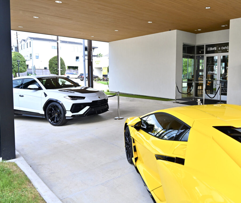 Lamborghinis provided by indiGO Auto Group at Gala Design-Studio opening (Photo by Alex Montoya)