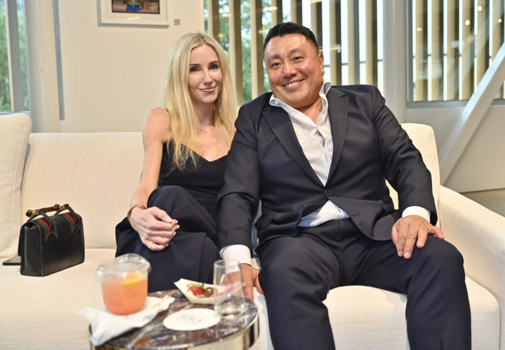Lisa Sigloch Markowski, Mauricio Cruz at Gala Design-Studio opening (Photo by Alex Montoya)