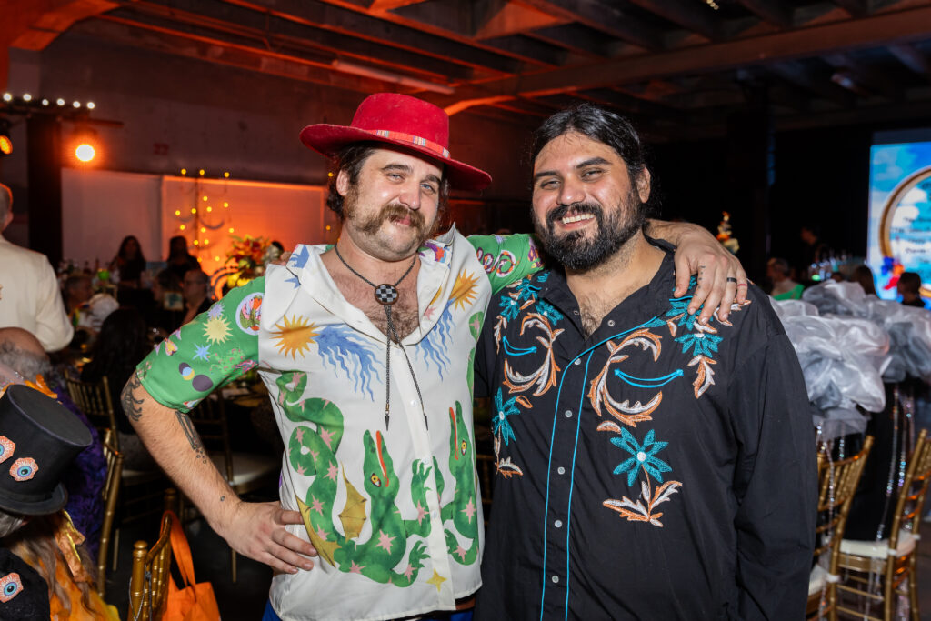 Honorees Matt Fries, Julian Luna of Moon Papas at the 2024 Orange Show Gala: DaliDada (Photo by Emily Jaschke) 