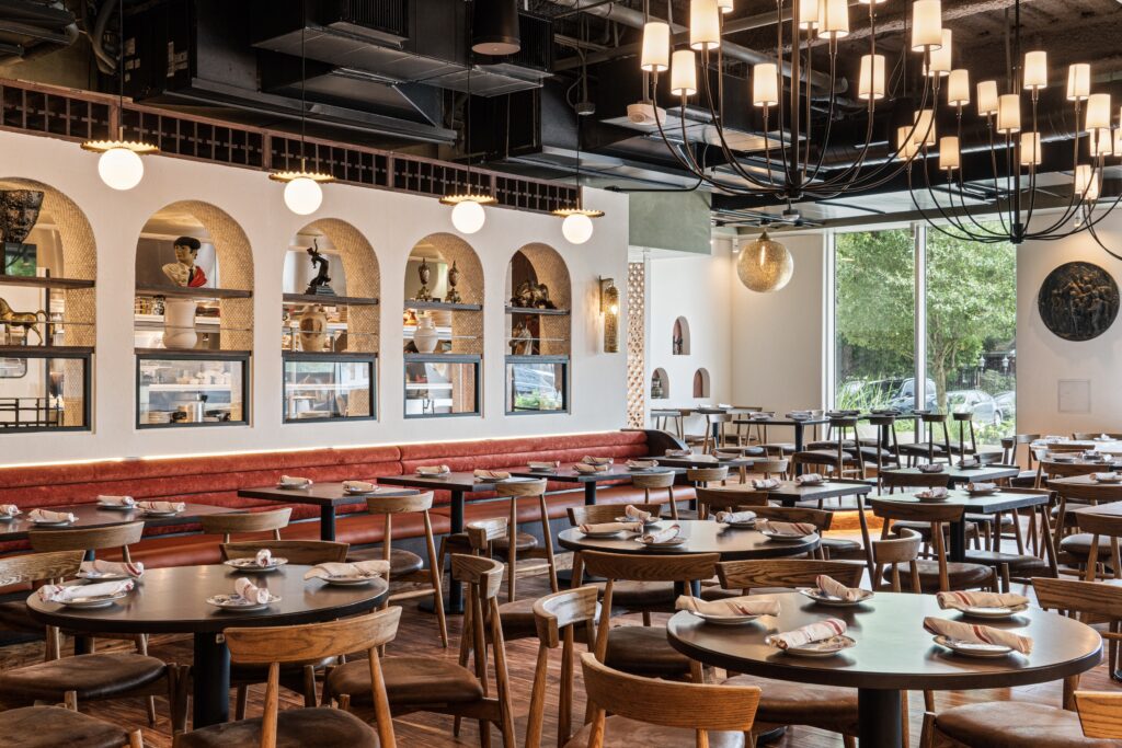 Inside the dining room. Here Mi Luna will host live entertainment on their raised stage, from Latin night on Thursdays to flamenco dancing by Solero Flamenco on Fridays and Saturdays to acoustic guitar performances at weekend brunch.(Photo by Dylan McEwan)