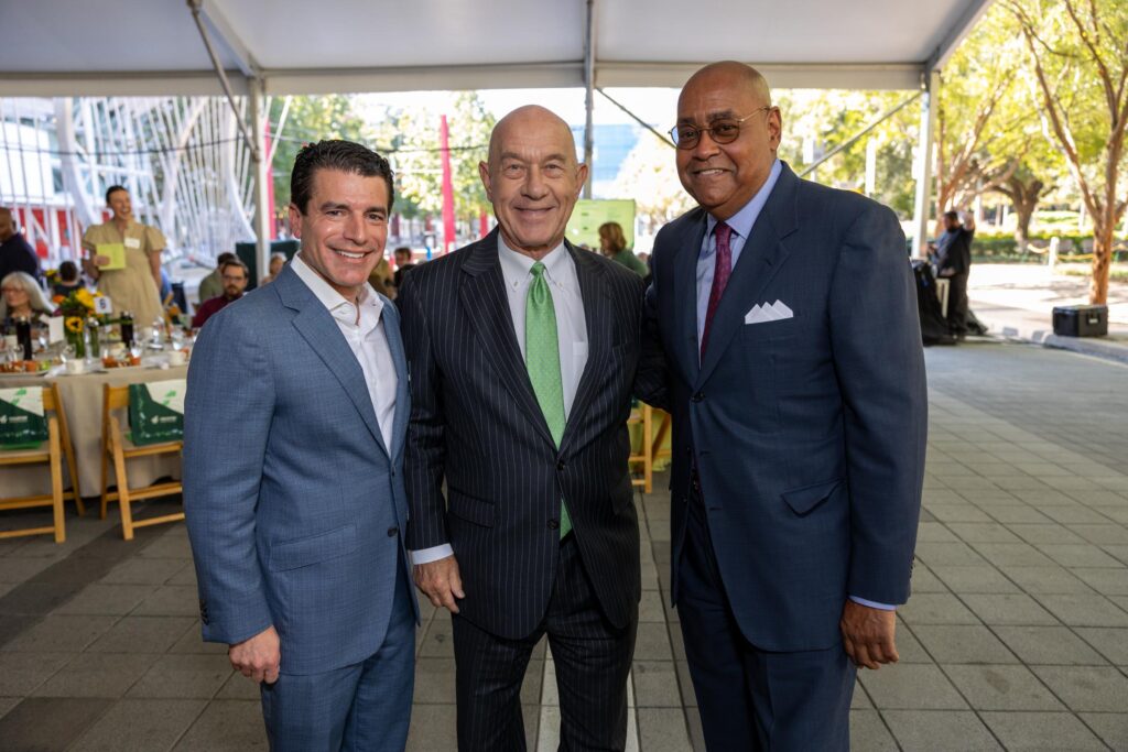 Michael Heckman, Mayor John Whitmire, Harris County Commissioner Rodney Ellis at the Houston Parks Board annual luncheon (Photo by Jenny Antill)