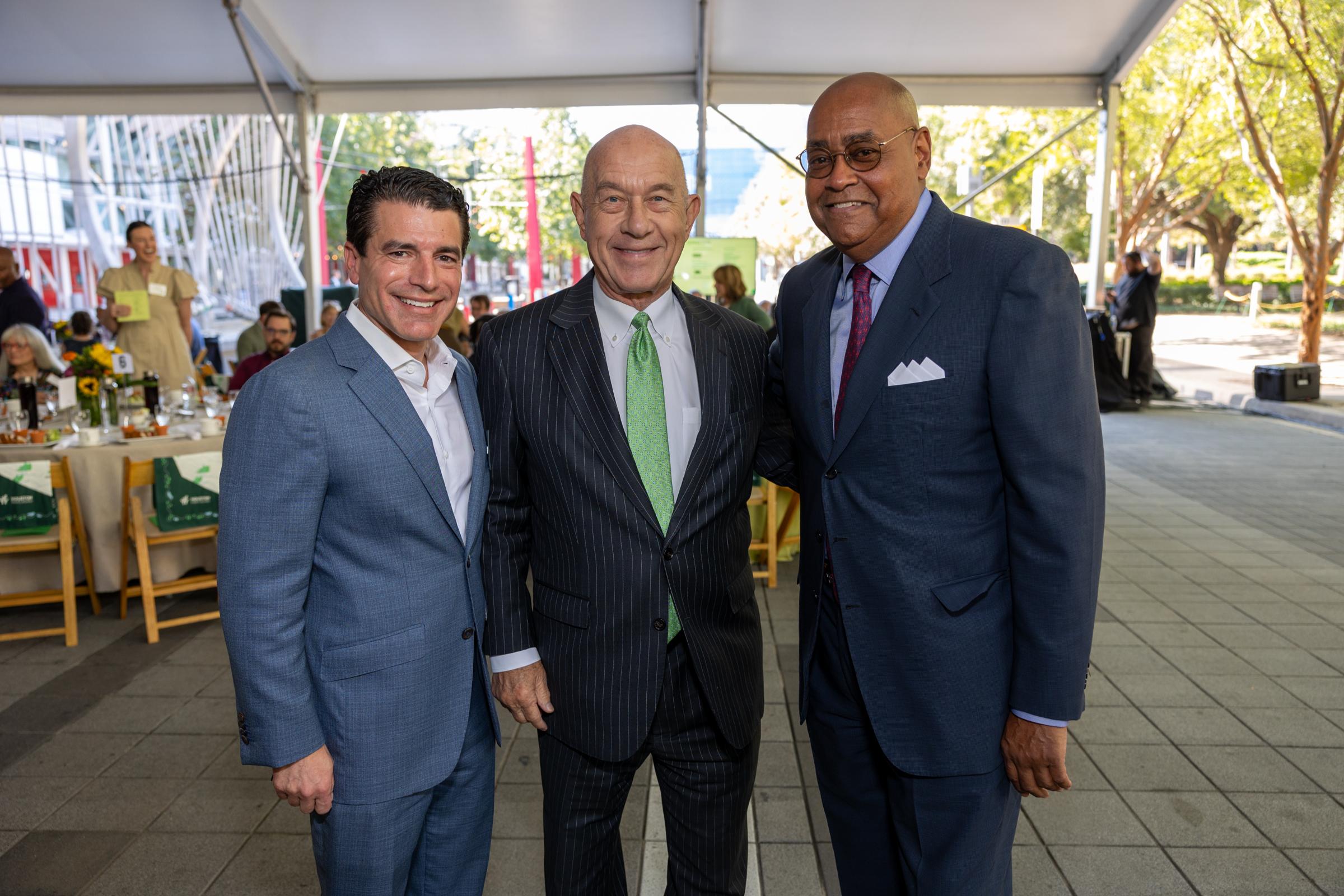 Michael Heckman, Mayor John Whitmire, Commissioner Rodney Ellis (Photo by Jenny Antill)