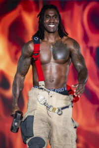 Houston Firefighter Calendar model Mr. February keeps it sizzling at the Red Hot Gala benefiting the Houston Professional Firefighters Association (Photo by CatchLight Group)