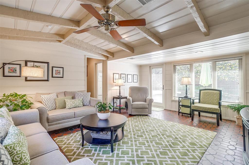 3241 Westcliff Road West with original tile and tongue and groove elements in the den.
