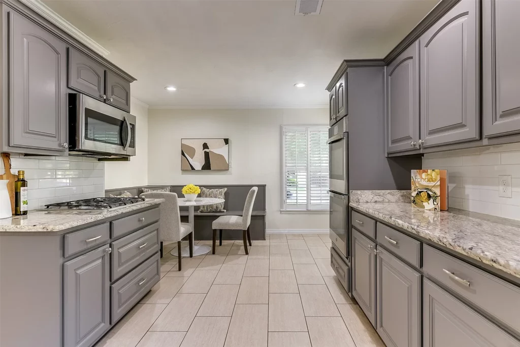 3728 Somerset Lane with its built-in banquet adds a modern feel in the kitchen.