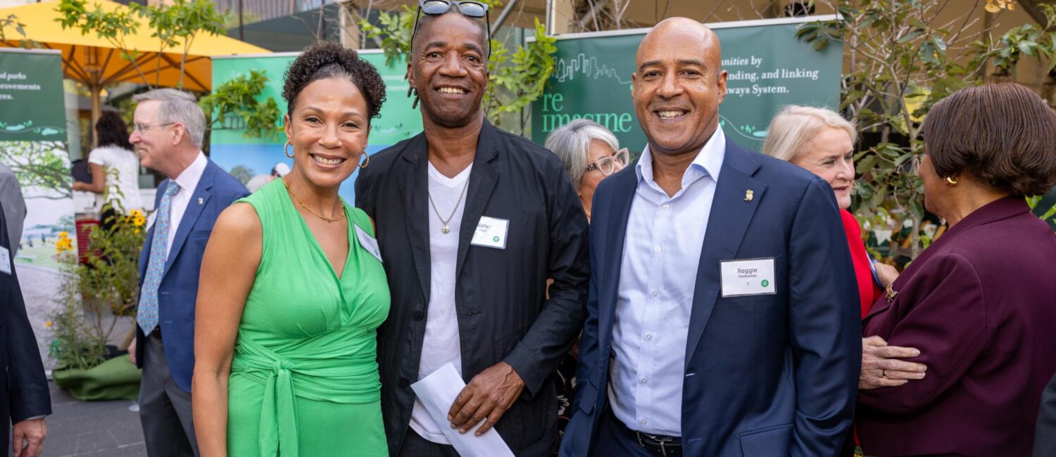 Houston Parks Paula Gilmer DesRoches, Walter Hood, Reggie DesRoches (Photo by Jenny Antill)