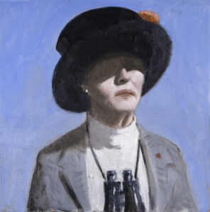 Queen of Hearts at The Grand Prix,2018,Oil on Canvas,20.25×20.25in.Hi-Res copy