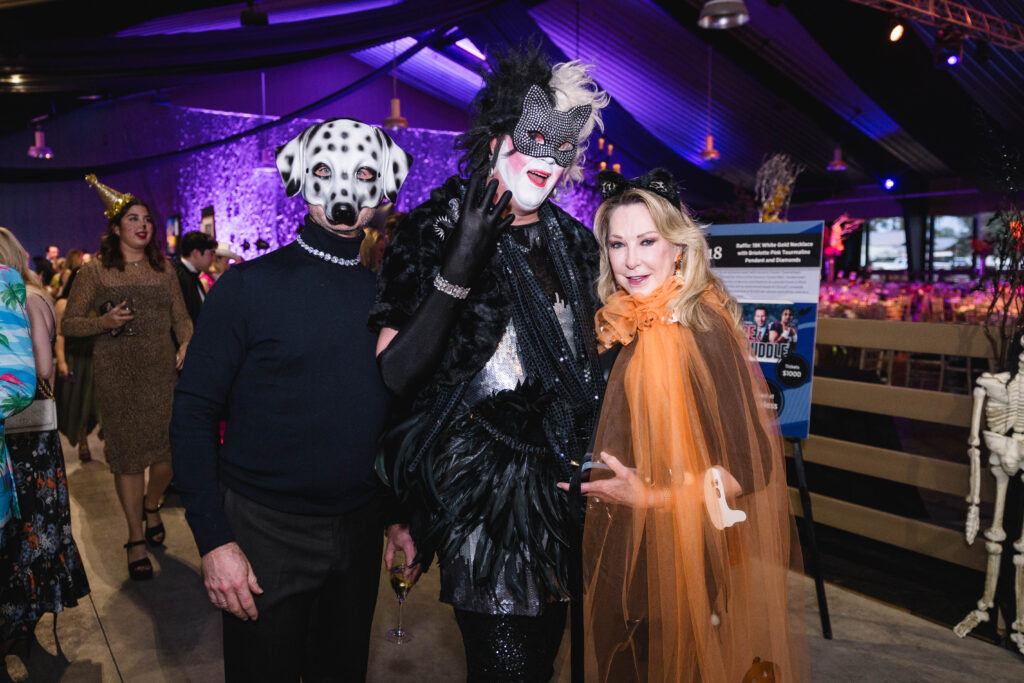 Robert Iris, Graham Gemoetes, Hershey Grace at the Houston SPCA annual Howl-O-Ween gala (Photo by Johnny Than)