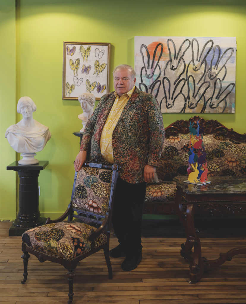 Hunt Slonem makes his first-ever appearance during the Round Top Fall Antiques & Design Show at The Halles. (Photo by John Neitzel)