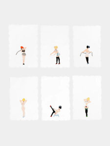 Taf Firenze Donnine Hand-Embroidered Linen Cocktail Napkins (Set of 6) ($310)