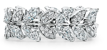 Tiffany Victoria® diamond vine band ring in platinum (Photo by Richard Rodriguez)