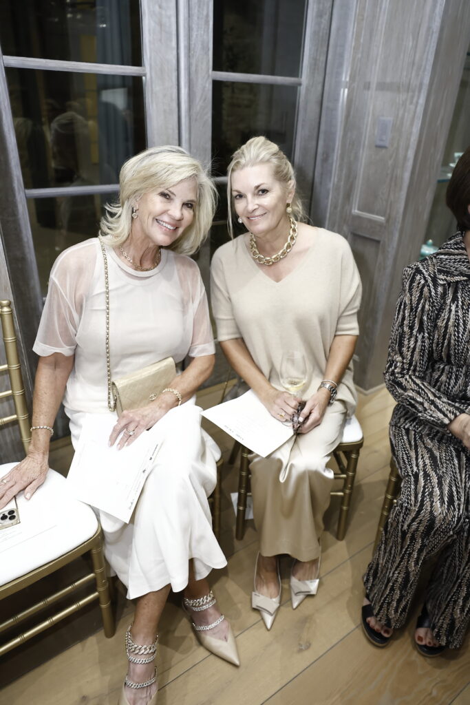 Debbie Daucus, Denise Wynne at Amir Taghi's trunk show in the family home in Tanglewood (Photo by Quy Tran)
