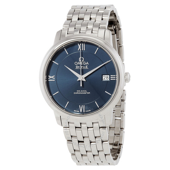 Omega De Ville Prestige Blue Dial Men's Watch, available at Lewis Jewelers. 