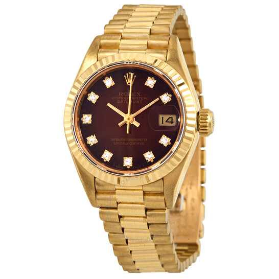 Rolex Datejust Automatic Diamond Red Dial Ladies Watch, Deutsch Fine Jewelry and de Boulle Diamond & Jewelry. 