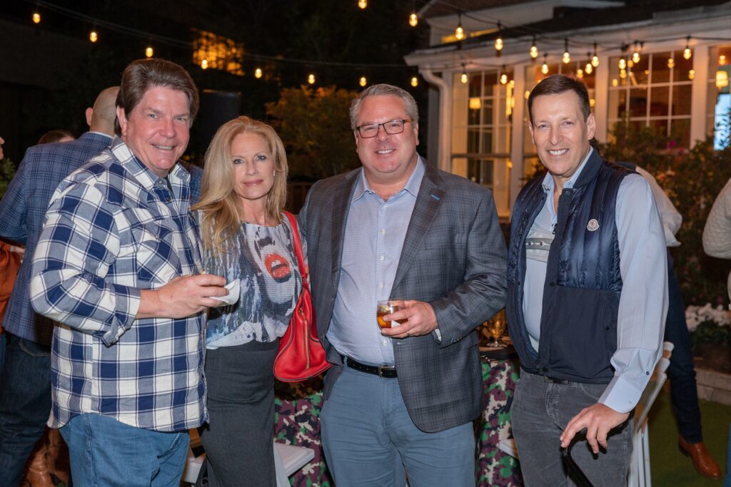  Scott Van Meter, Eva Horton, Tad Davidson, Neal Golden attending the 'Tribute to Fall' at The Houstonian's Manor House (Photo by Katy Cartland Photography)