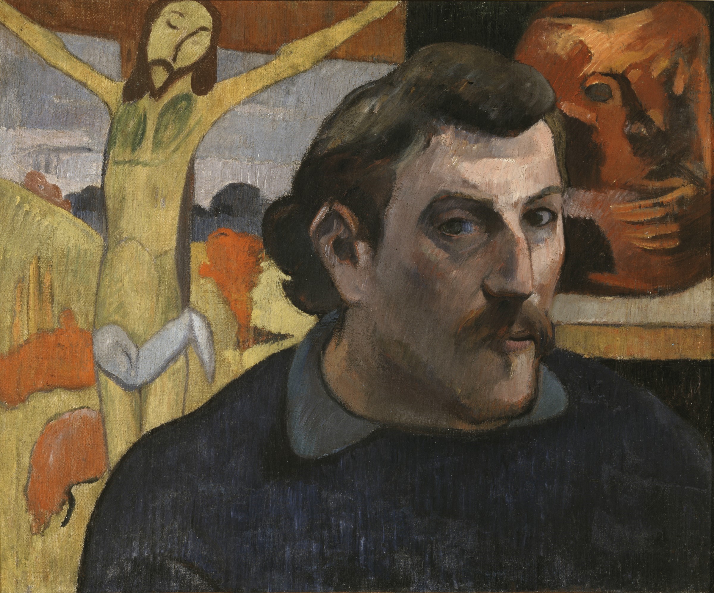 Paul Gauguin, Portrait de l’artiste au Christ jaune (Portrait of the Artist with the Yellow Christ), 1890–91