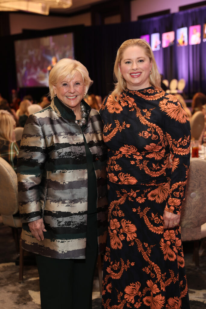 Chairs Paula Sutton and April McGee, both 2023 honorees, at the 2024 Women of Substance luncheon benefiting Houston reVision (Photo by Priscilla Dickson)