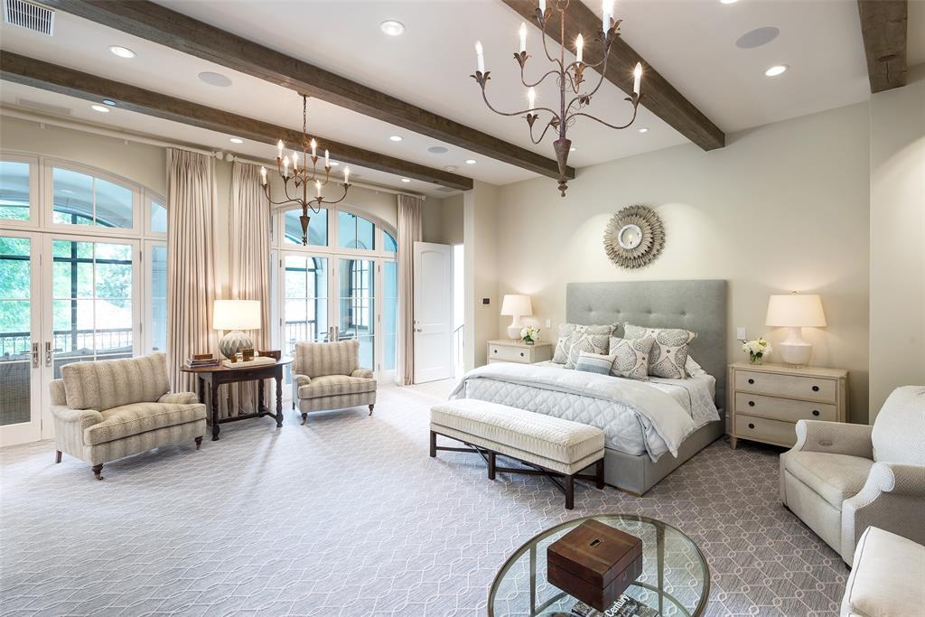 Upstairs at 4307 Armstrong Parkway, you’ll find more delights like heated marble flooring in the master bathrooms, a golf simulator, and covered loggia overlooking the backyard. (Courtesy)