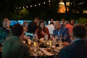 4. Guests loved dining under the bright Texas moon at the Manor House. (Photo by Katy Cartland Photography)