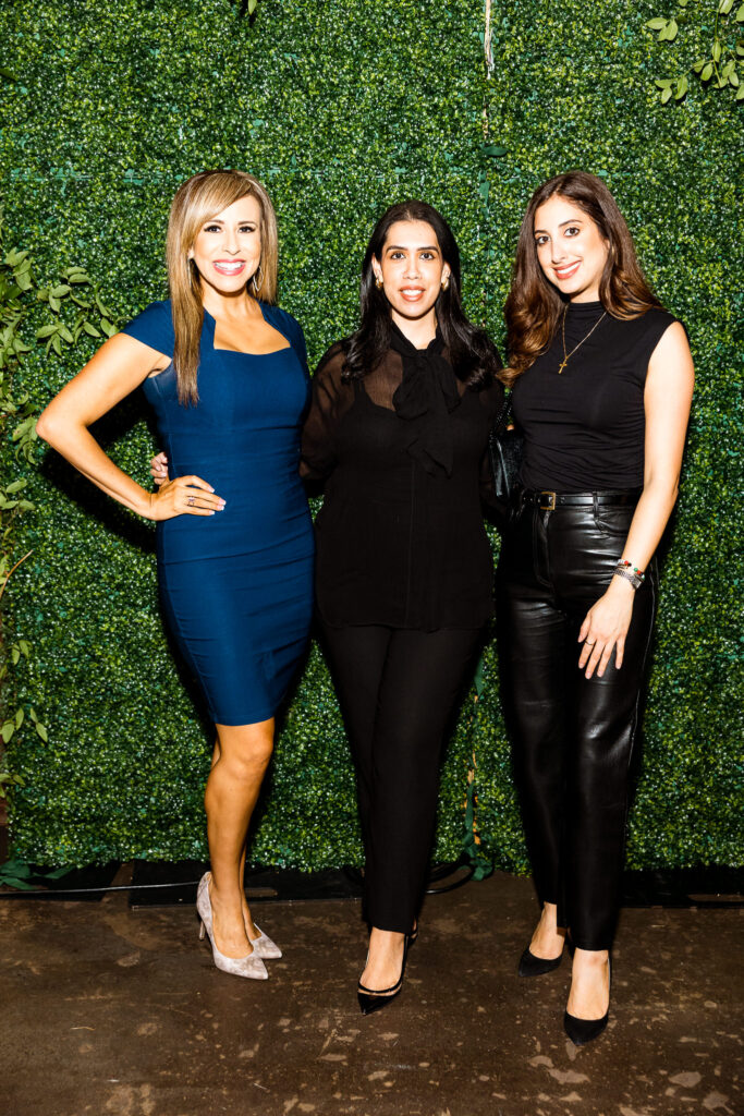 Arcy Muñoz, Lena Allouche, Samantha Zeibak at the Power of the Purse fundraiser benefiting Women's Resource (Photo by Quy Tran)