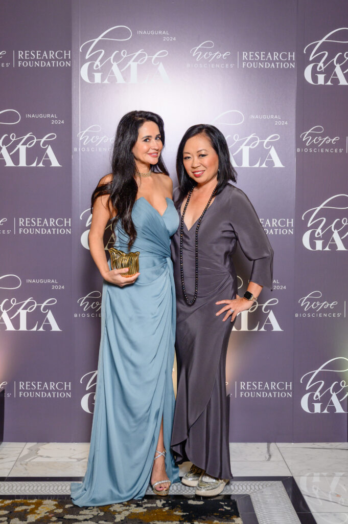 Azeemeh Zaheer, Miya Shay at the Hope Biosciences Research Foundation gala  (Photo by Si Vo)