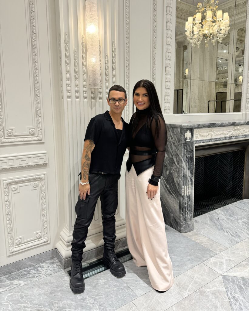 Designer Christian Siriano with Fort Worth-based stylist Bonnie Thompson Smith. (Photo by Beth Hutson)