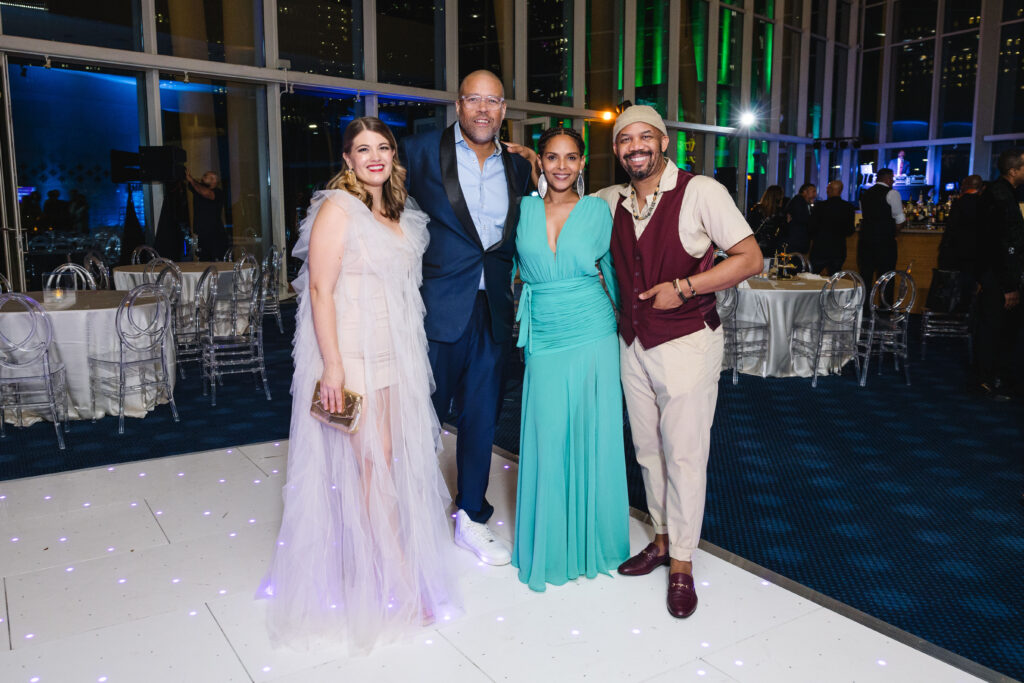 Breanna Blankenship, Nicholas Stuart & Zsavon Butler, Outspoken Bean at Houston Arts Alliance's ‘The World’s Stage’ Gala at the Hobby Center. (Photo by Johnny Than)