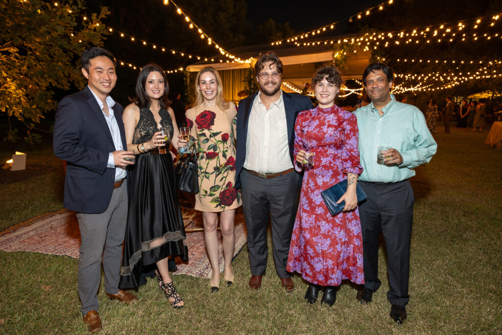 Brian Park, Dasha Brotherton, Caroline Kuehn, Hoo & Kenzie Ray, Rajesh Patel at The Menil Collection 'Party in the Park.' (Photo by Jenny Antill)