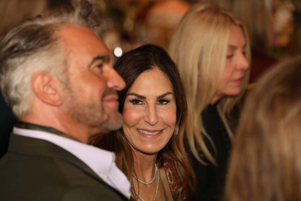 Featured Speaker Martyn Lawrence Bullard, Event Chair Joni Krieg (Photo by Rob Wythe/Wythe Portrait Studio)