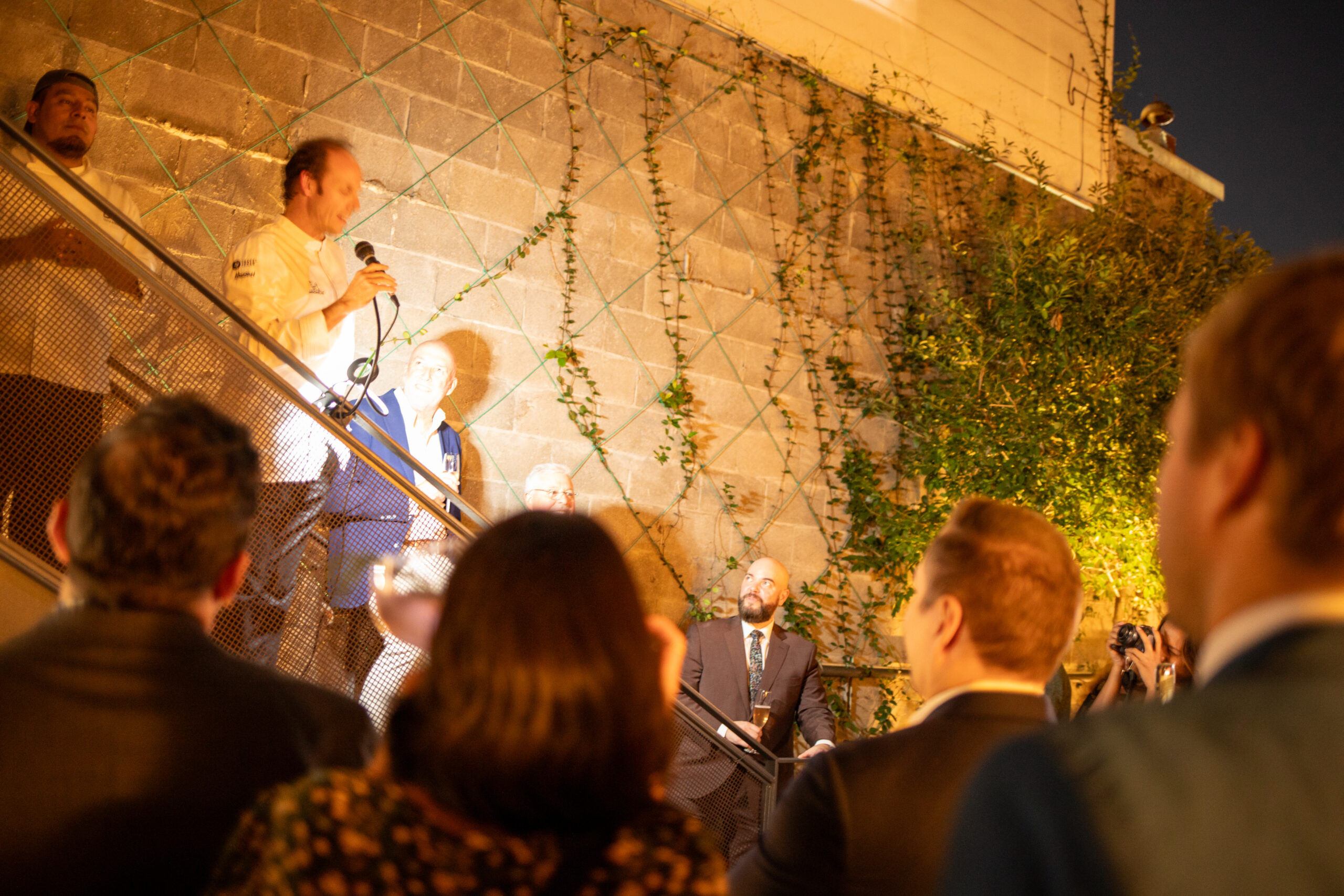 Chef Luis Roger gives speech