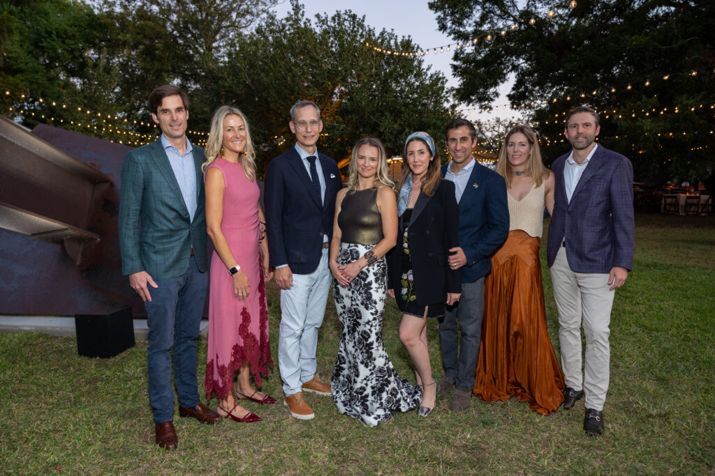 The Menil Collection 'Party in the Park co-chairs Oliver & Melissa Tuckerman, Kevin Bonebrake & Winnie Scheuer, Anat & Jay Zeidman, Lucie & Daniel Arnoldy. (Photo by Jenny Antill)