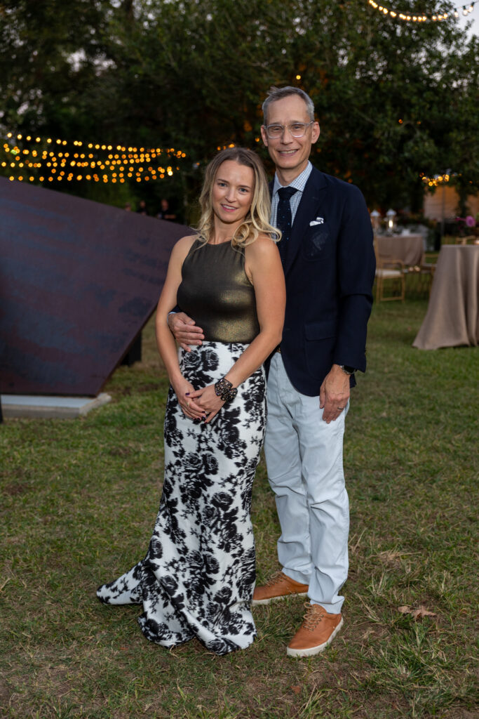 The Menil Collection 'Party in the Park' chairs Winnie Scheuer and Kevin Bonebrake. (Photo by Jenny Antill)