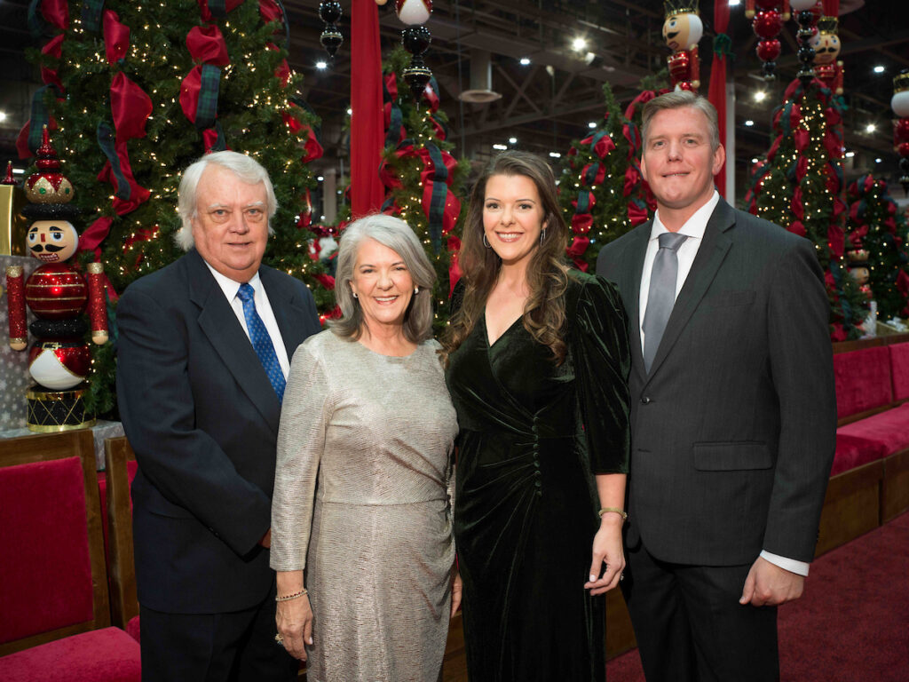 Connie & Tracey Williford, Megan & Patrick Kessler at the Houston Ballet Nutcracker Market Preview Party