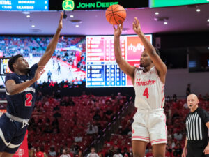 The University of Houston Cougars beat the Jackson State Tigers on opening night of the 2024-2025 season at the Fertitta Center,