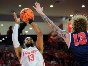 The University of Houston Cougars beat the Jackson State Tigers on opening night of the 2024-2025 season at the Fertitta Center,