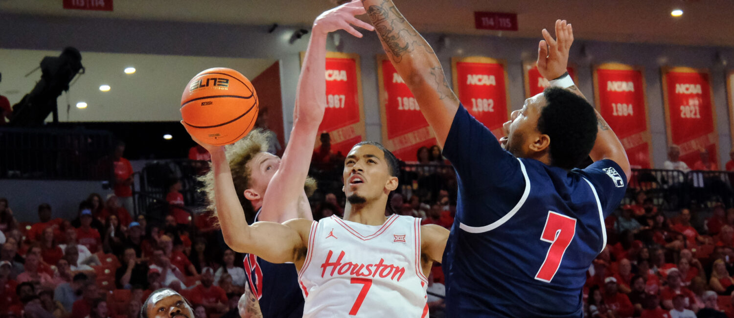 New University of Houston point guard Milos Uzan is creating open shots for his teammates. (Photo by F. Carter Smith),
