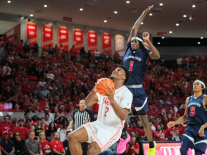 The University of Houston Cougars beat the Jackson State Tigers on opening night of the 2024-2025 season at the Fertitta Center,