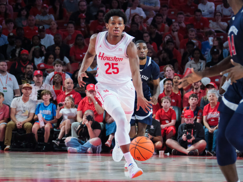 University of Houston freshman guard Mercy Miller is the son of rapper Master P and full of hoops potential. (Photo by F. Carter Smith)