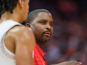 The University of Houston Cougars lose to the Auburn Tigers during the Mattress Firm Battleground 2K24 contest at the Toyota Center