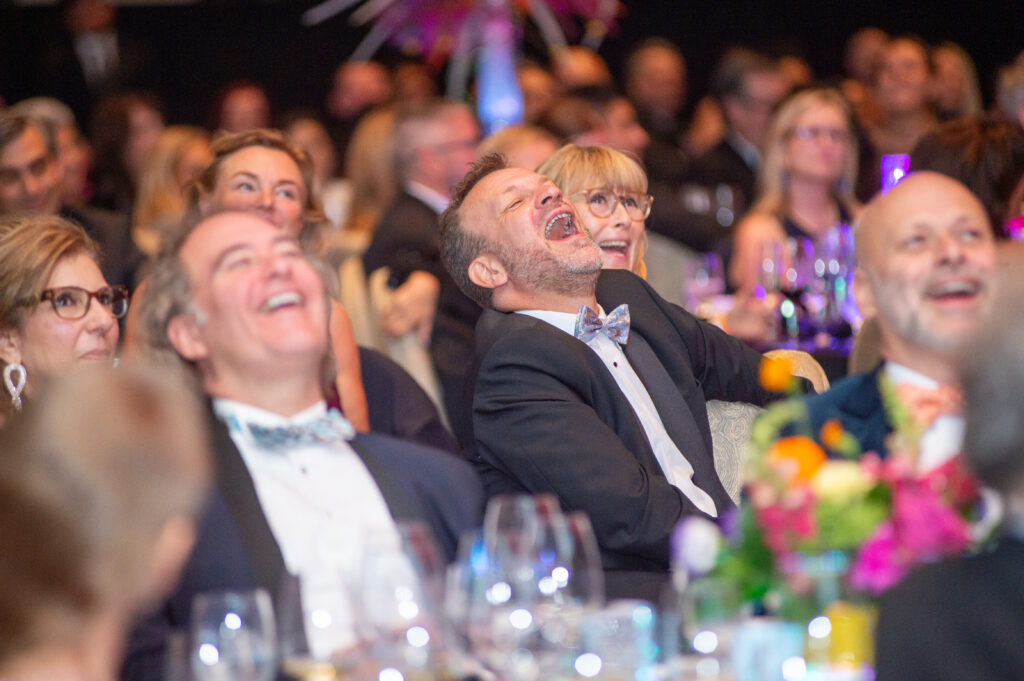 Guests reaction to Kevin Howard MBE's keynote speech at the British American Foundation of Texas gala (Photo by Jacob Power)