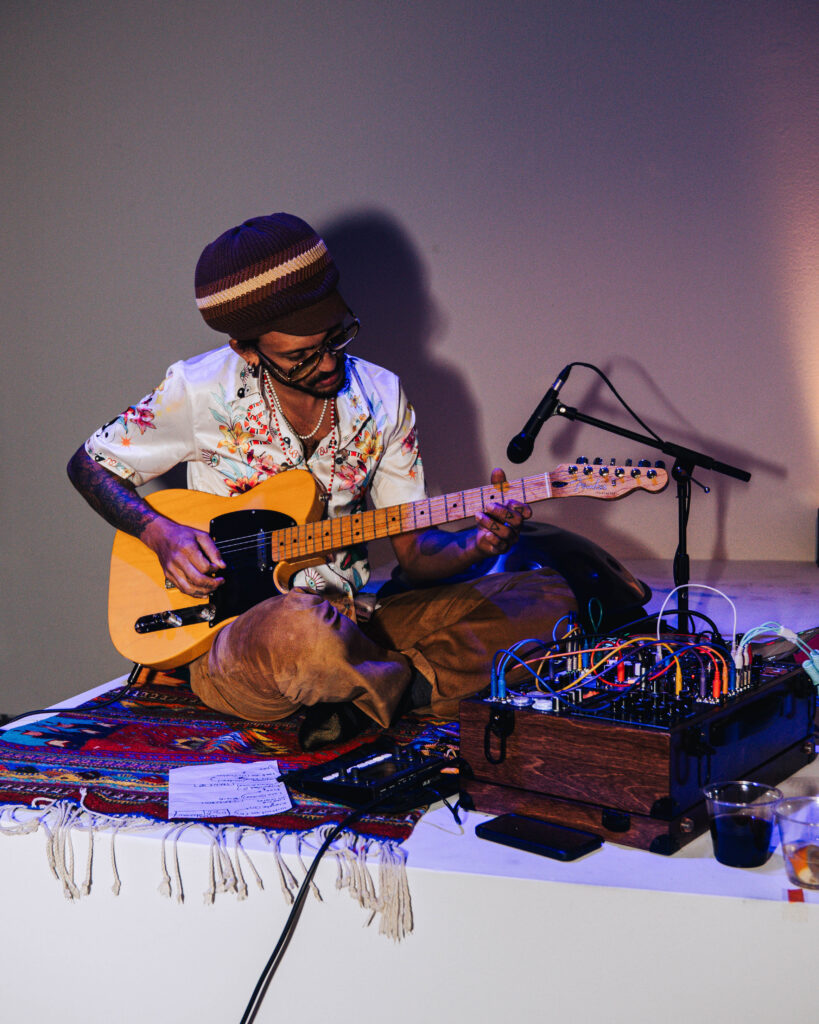 Musician Elkin Pautt provided the tunes for the event. (Photo by Ethan Rios)
